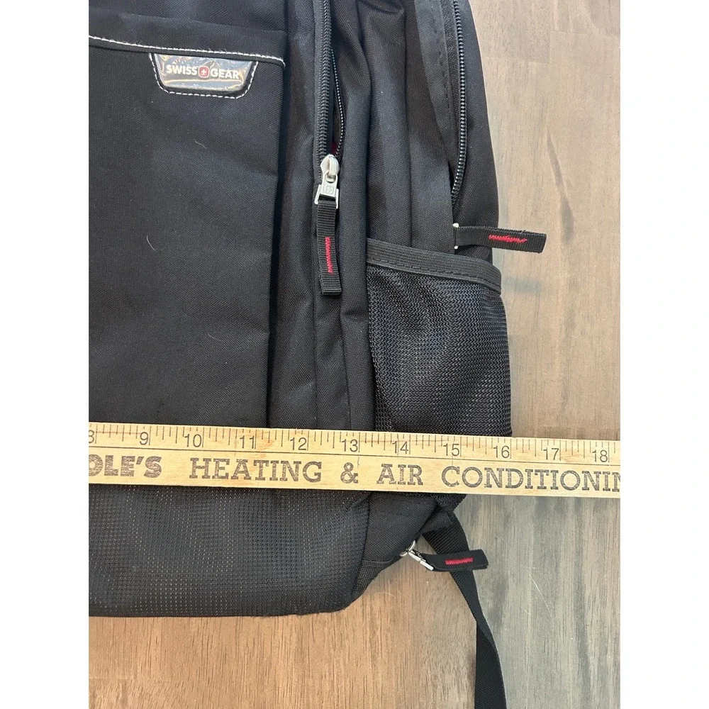 SwissGear ScanSmart Laptop Backpack Black Red Airflow Mens Travel Bag